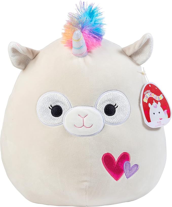 SQUISHMALLOW 12" Kate The Rainbow Llamacorn Valentine's Day Plush - Official Kellytoy - Collectib... | Amazon (US)