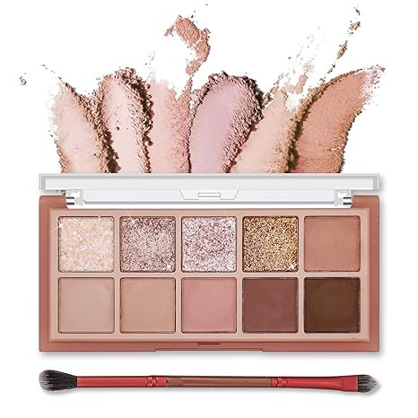 Erinde Sweet Mint 10 Colors Eyeshadow Palette, Matte Shimmer Glitter Eye Makeup Palette, High Pig... | Amazon (US)