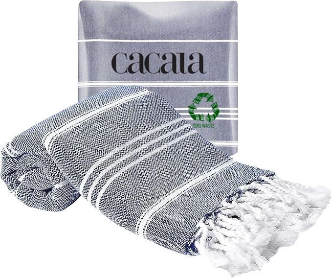 Cacala Turkish Hand Towels with Hanging Loop (23 x 36) Peshtemal 100% Cotton Kitchen Towel Quick ... | Amazon (US)