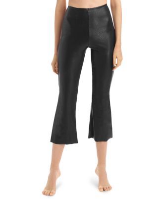 Faux Leather Cropped Flare Leggings | Bloomingdale's (US)