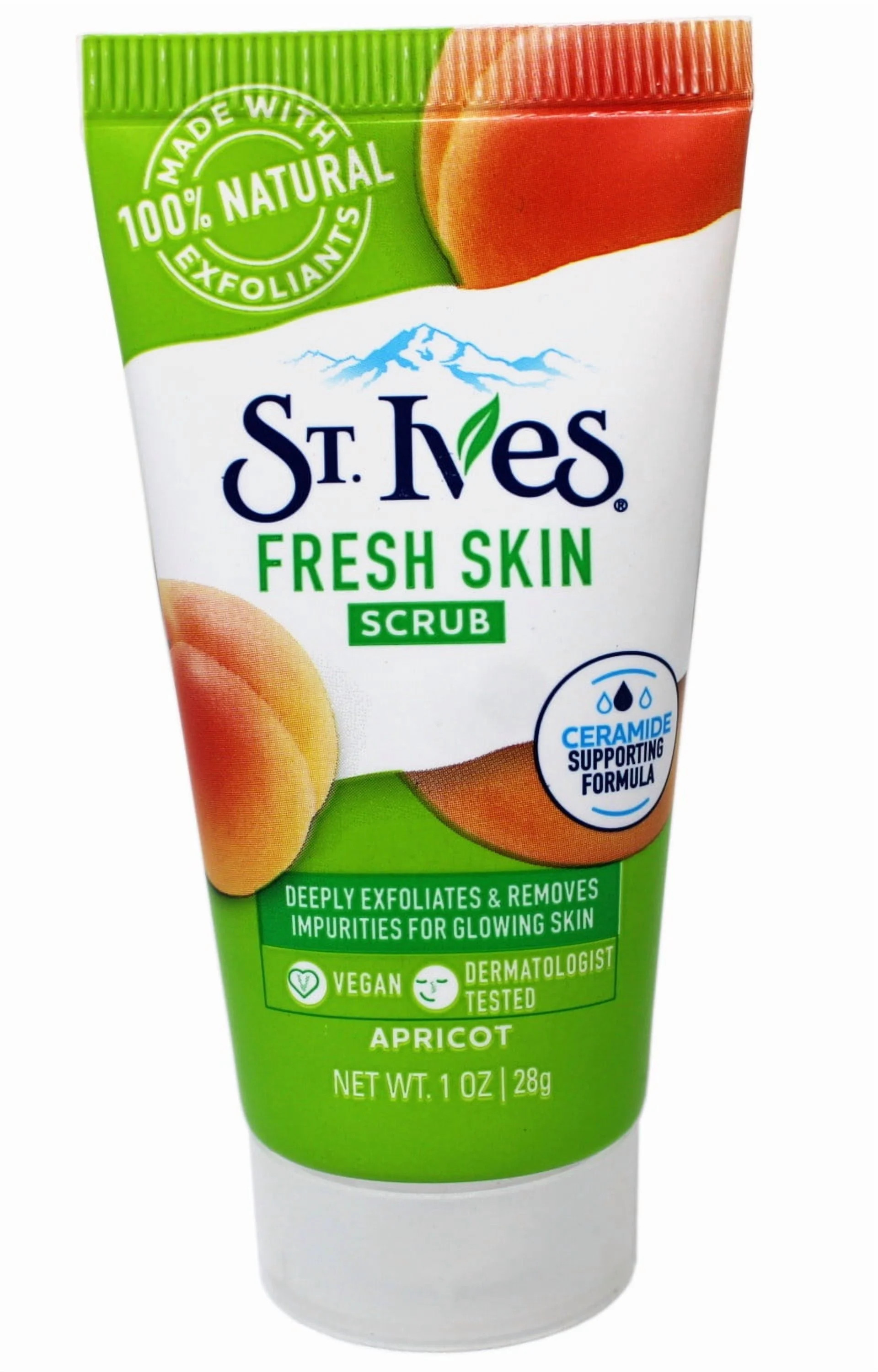 St. Ives Fresh Skin Scrub, Deep Exfoliator Skin Care for Clean, Glowing Skin, Apricot, 1 OZ | Walmart (US)