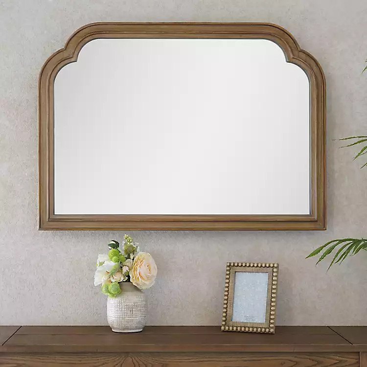 New! Nicole Natural Wood Mantel Wall Mirror | Kirklands
