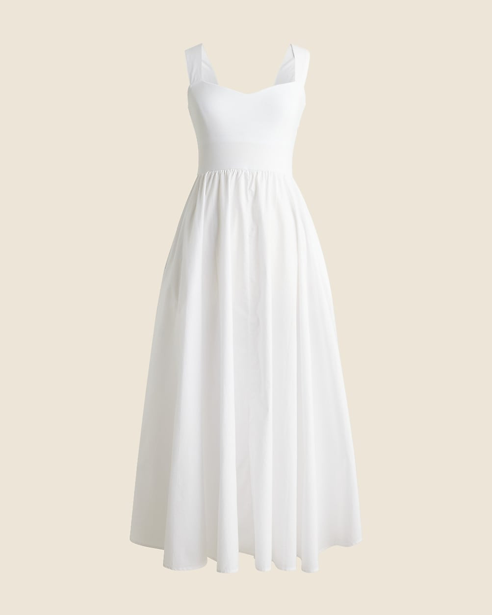 Sweetheart tank dress with poplin skirt | J. Crew US