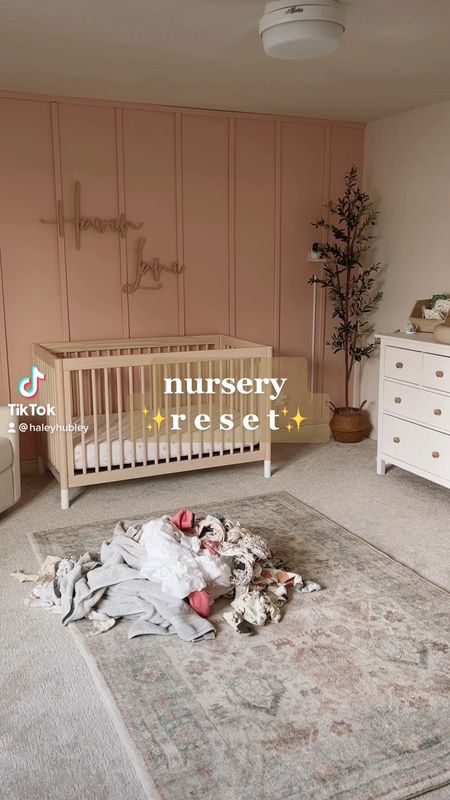nursery reset 🫶🏼✨ 

baby girl nursery / neutral nursery / baby room 

#LTKbaby #LTKbump #LTKkids