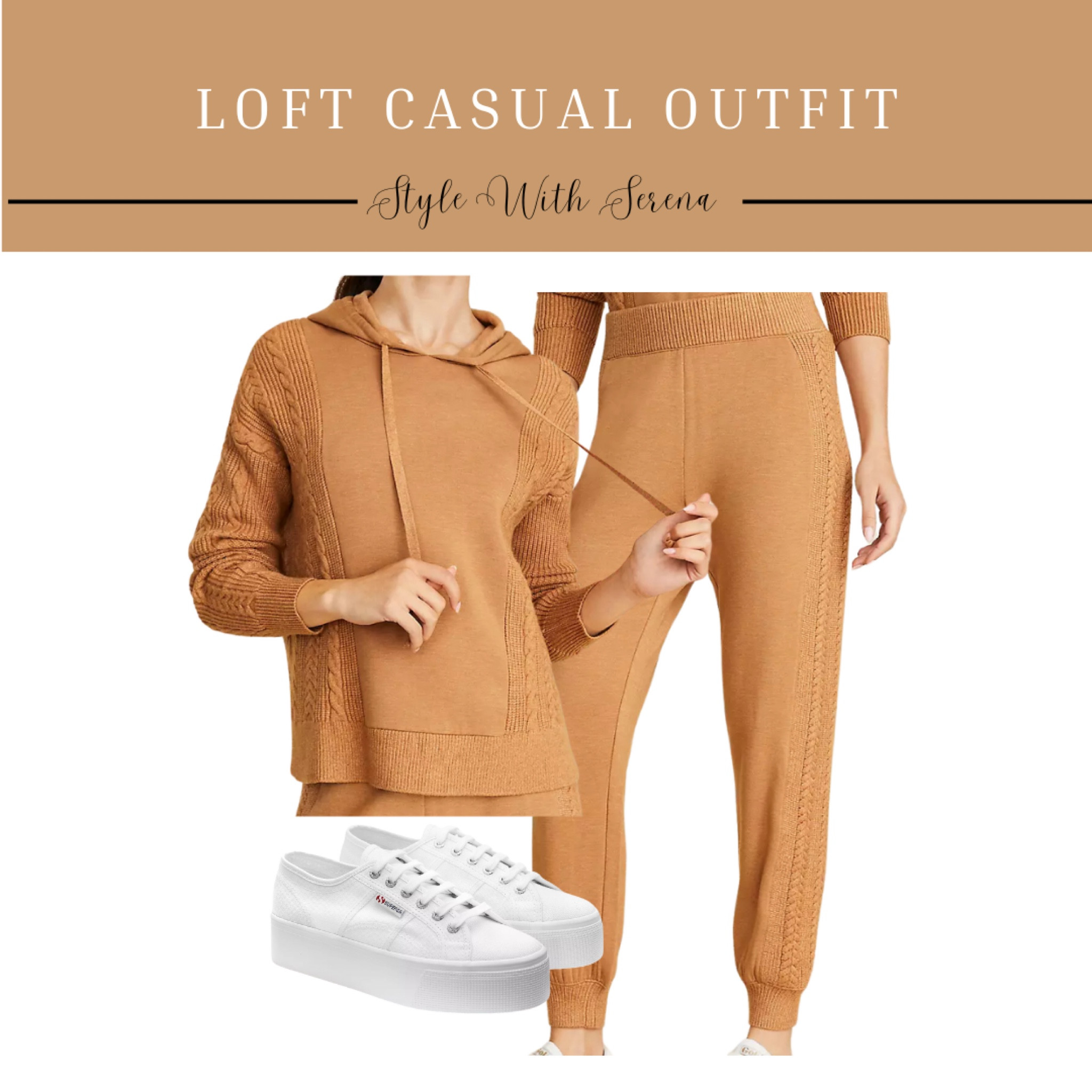 Loft casual outfit, jogger set, casual outfit, lounge wear, lounge set, sneakers 

#LTKStyleTip #LTKSeasonal #LTKFindsUnder100