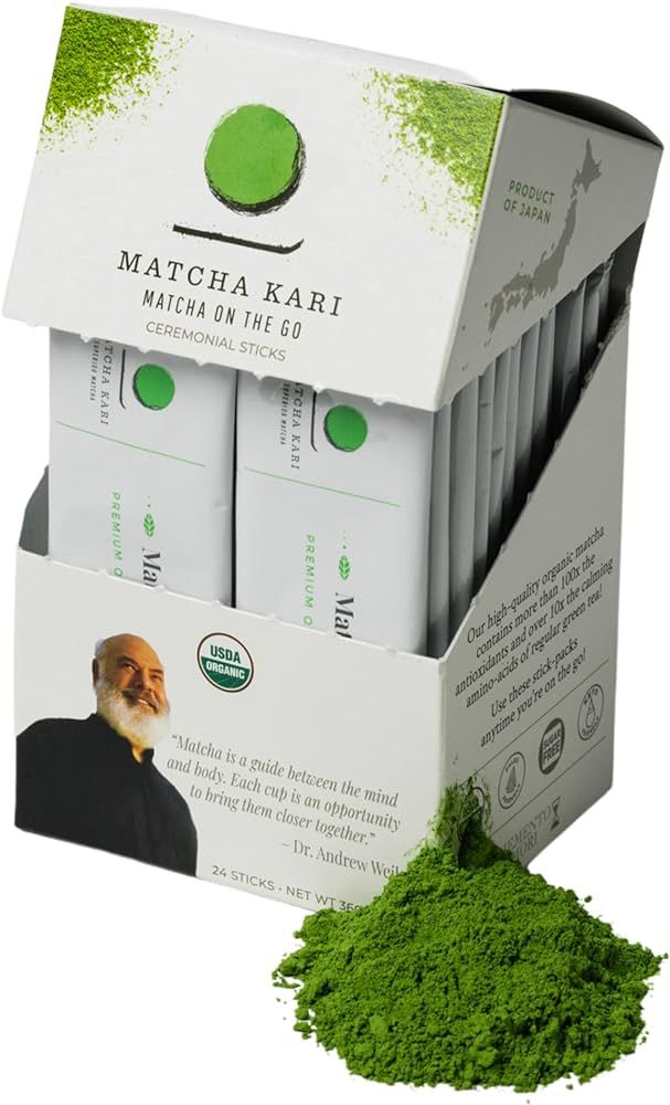 Dr. Weil Matcha Kari – Ceremonial Organic Matcha Green Tea Single Serving Sticks, Matcha Powder... | Amazon (US)