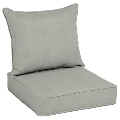 allen + roth Grey Solid Deep Seat Patio Chair Cushion | Lowe's