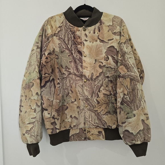 Vintage West Ark USA Made Advantage Realtree Camo Bomber Jacket Camouflage XL | Poshmark