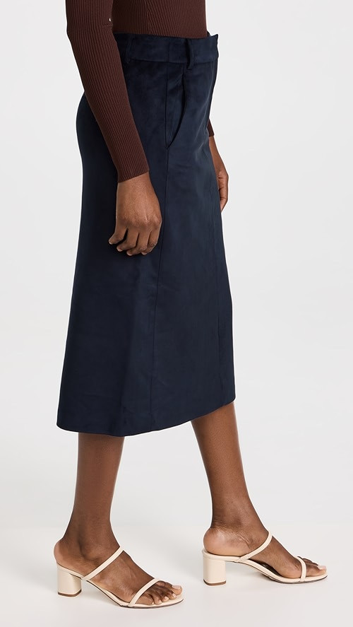 Tibi Ultrasuede Midi Trouser Skirt | SHOPBOP | Shopbop