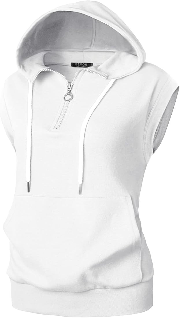 GIVON Womens Slim Fit Sleeveless Lightweight Zip up Hoodie Vest with Pocket | Amazon (US)