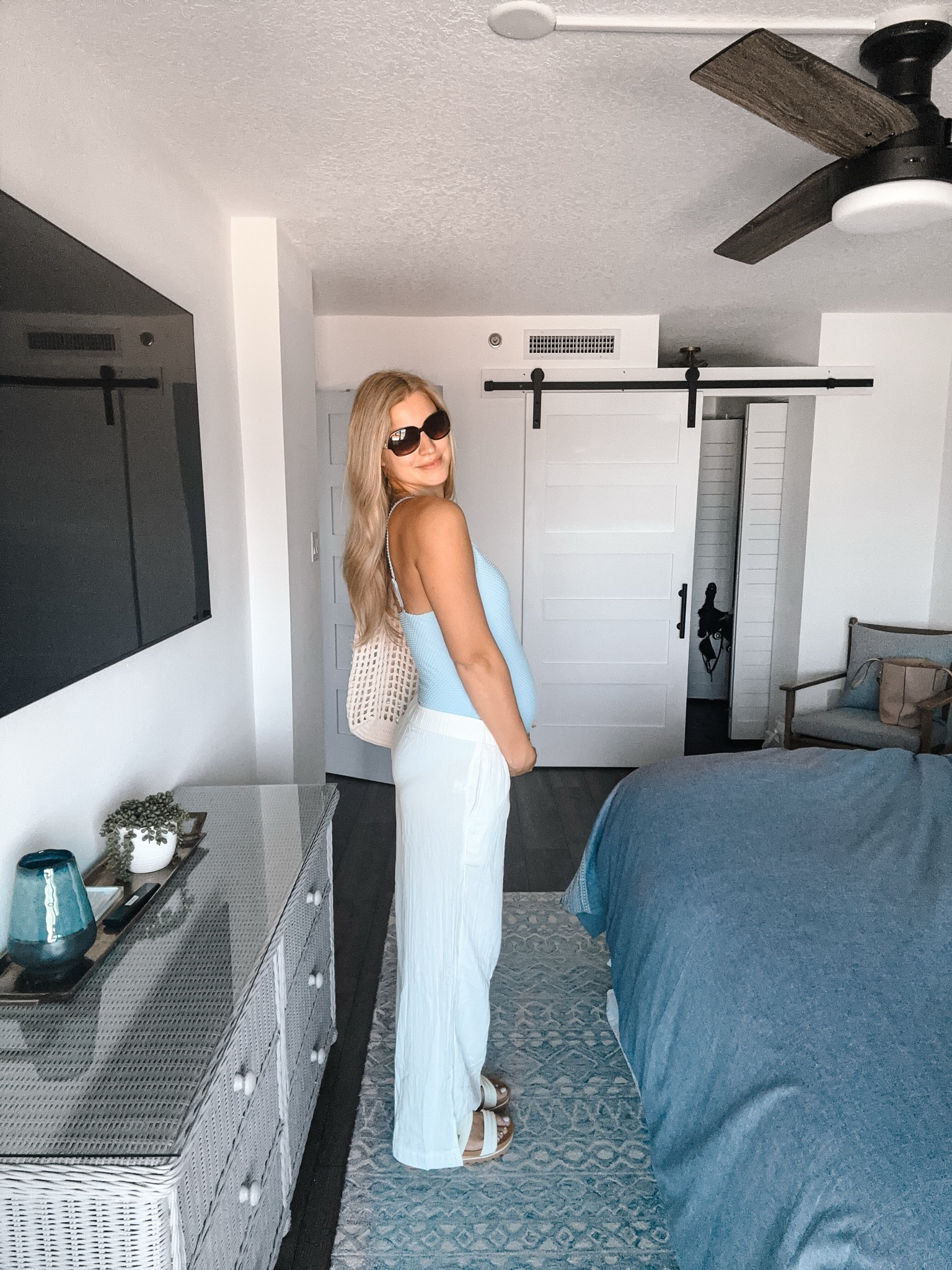 Beach maternity fit🌊🩵🦋

#LTKTravel #LTKSwim #LTKBump