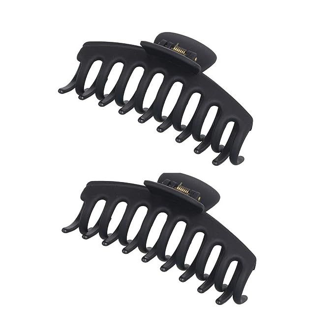 2 Pack Big Hair Claw Clips Nonslip Large Claw Clip for Women and Girls Hair,Strong Hold Grips Hai... | Amazon (US)
