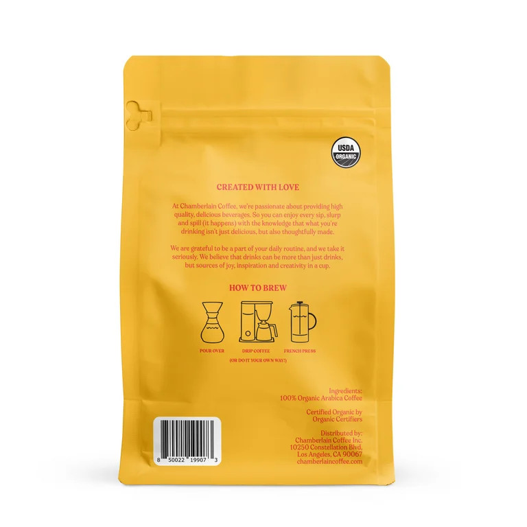 Chamberlain Coffee, Early Bird Light Roast Grounds Bag, 12 oz | Walmart (US)
