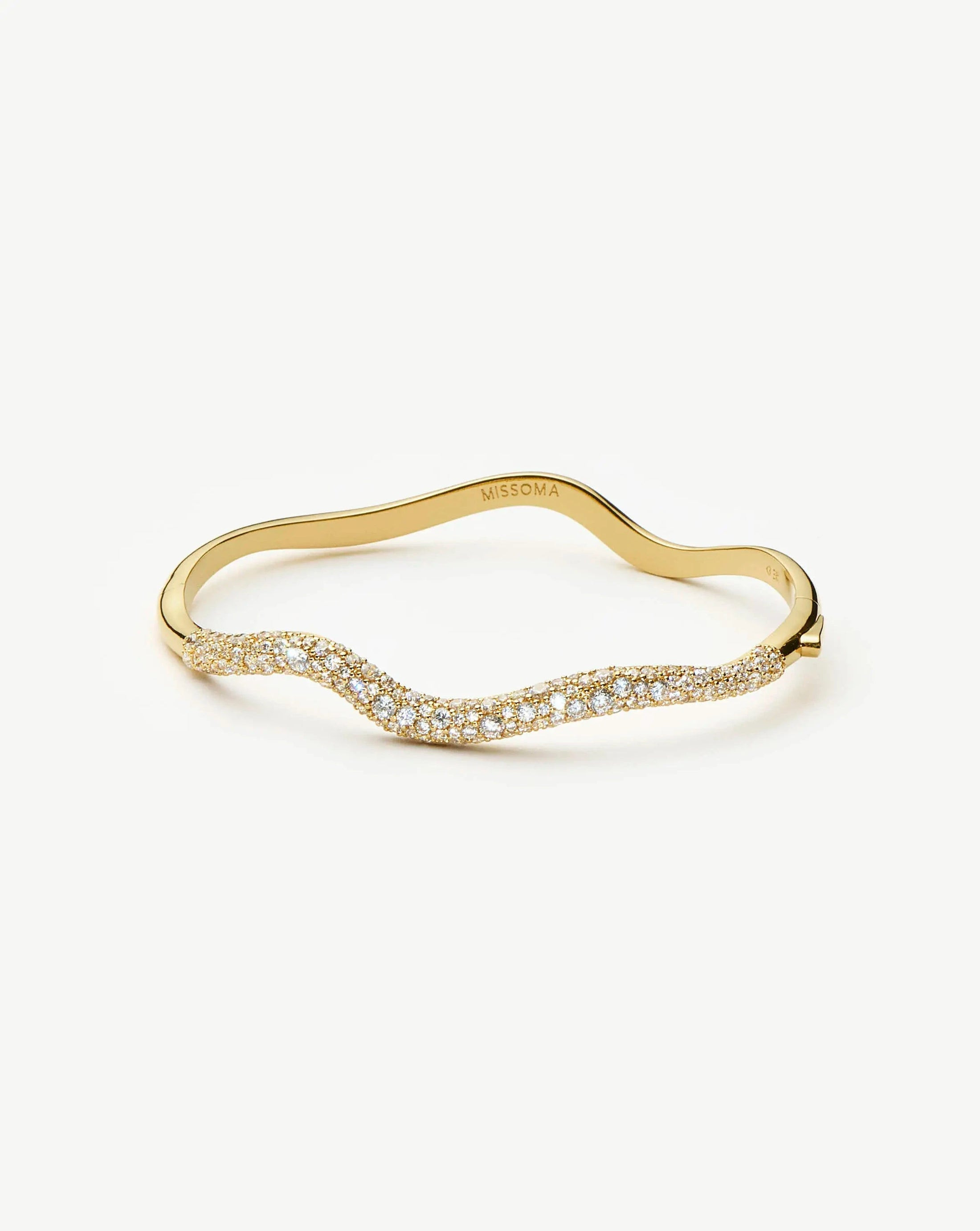 Molten Snow Ripple Hinged Bangle | Missoma UK | Missoma UK
