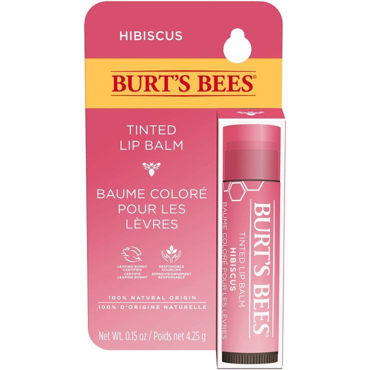 Burt's Bees Tinted Lip Balm - Hibiscus Blister - 0.15oz | Target
