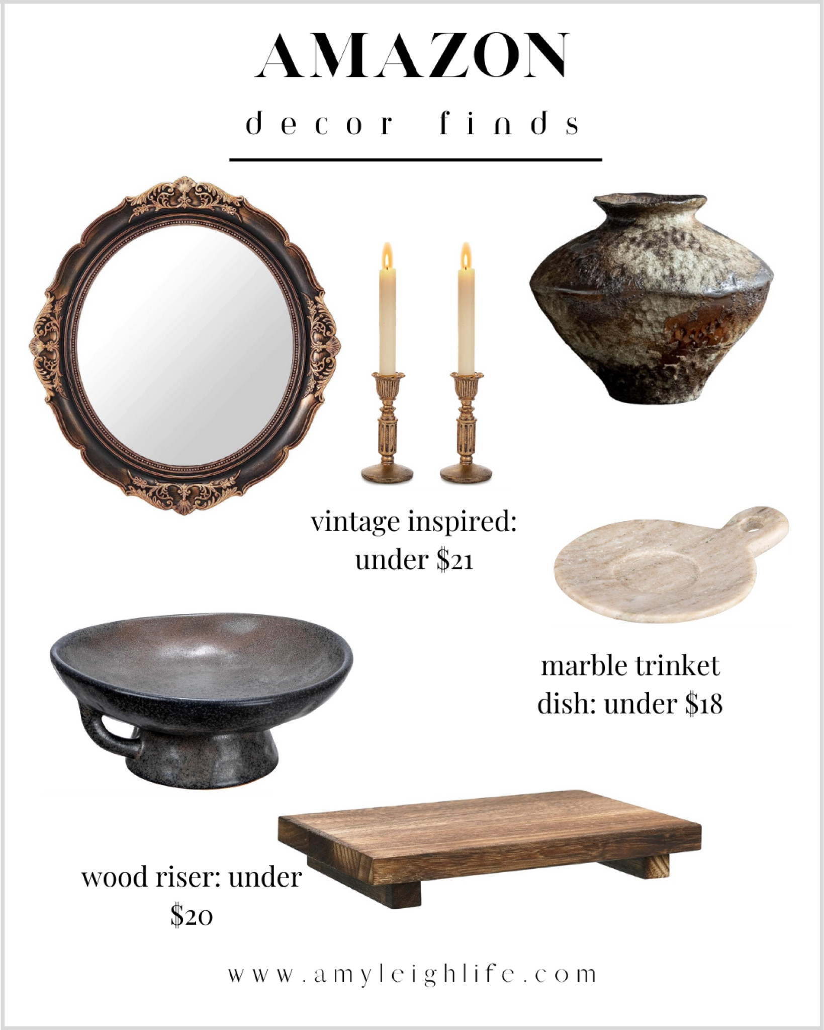 Home decor finds from Amazon. 

Shelf styling, shelf decor, kitchen shelf decor, floating shelf decor, amazon shelf decor, bathroom shelf decor, book shelf decor, built in shelf decor, builtin decor, living room shelf decor, shelfie, wall shelf, built in decor, transitional decor, transitional home build, bookshelf, bookshelf decor, book shelf decor, book shelf styling, bookshelf styling, decor bookshelf, book case decor, bookcase decor, bookcase styling, book decor, styling ideas, living room inspo, living room ideas, living room decor ideas, decor on budget, home decor on budget, kitchen decor, bedroom decor, living room decor, entryway decor, nightstand decor, cabinet decor, office decor, entryway decor, table decor, side table decor, home office decor, work office decor, home decor amazon, home decor bedroom, decorative bowl, decorative objects, home decor bedroom, bathroom decor, console table decor, cottage decor, console decor, counter decor, corner decor, coffee table decor, coffee table styling, coffee table books, dresser decor, desk decor, bedroom dresser decor, Amy leigh life, organic modern decor, modern organic decor, organic modern home, fireplace decor, fireplace mantel decor, fireplace mantle decor, mantel decor, mantle decor, coffee table book, amazon finds, amazon home, found it on amazon, moody office, moody bedroom, moody living room, moody decor, mood board, organic decor, boho home, boho decor, boho modern, vintage finds, vintage home, book decor, transitional home, transitional home decor, neutral home, neutral home decor, neutral home inspo, collected home, unique vase, vases, vase decor, distressed vase, storage boxes, fake books, entryway decor, entry way decor, entry decor, entryway table decor, entry way table decor, corner shelf, marble bowl, bowls, home decor on budget, trinkets, decorative objects, Amazon finds, Amazon home, Amazon home decor, home decor finds, Amazon vase, candle holders, gold candle holders, taper candle holders, Amazon bedroom decor, Amazon home finds, 

#amyleighlife
#amazon

Prices can change at any time. 

#LTKunder50 #LTKhome #LTKFind