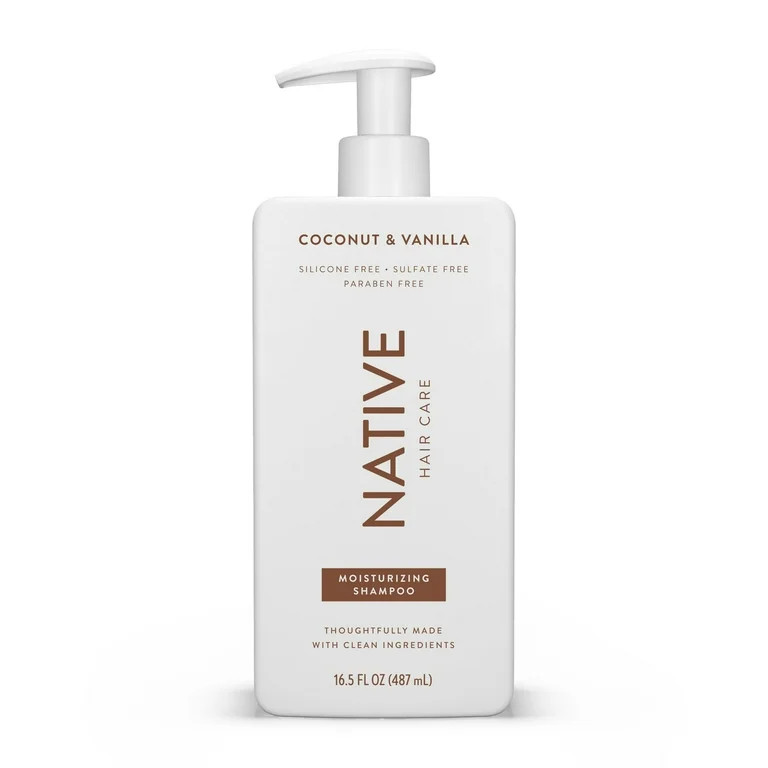 Native Moisturizing Shampoo, Coconut & Vanilla, Sulfate & Paraben Free, 16.5 oz | Walmart (US)