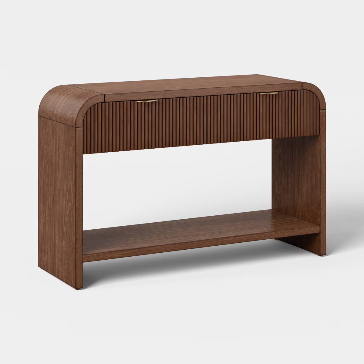 Lupine Reeded Console Table with Two Drawers Dark Brown - Threshold™ | Target