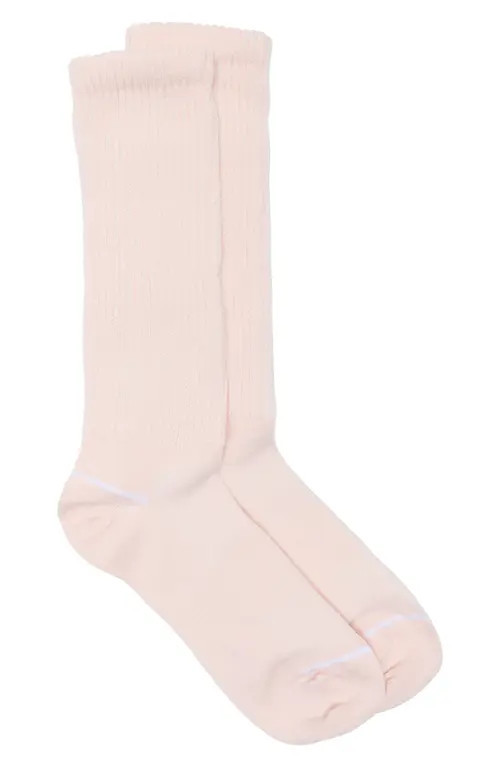 Nordstrom Athleisure Slouch Rib Crew Socks in Pink Primrose at Nordstrom, Size 9 | Nordstrom