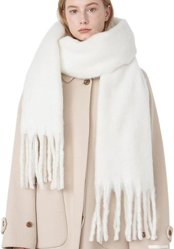 GUCABE (Premium) Large Chunky Scarf Colorful Cashmere Feel Oversized Scarves Blanket Soft Big Woo... | Amazon (US)