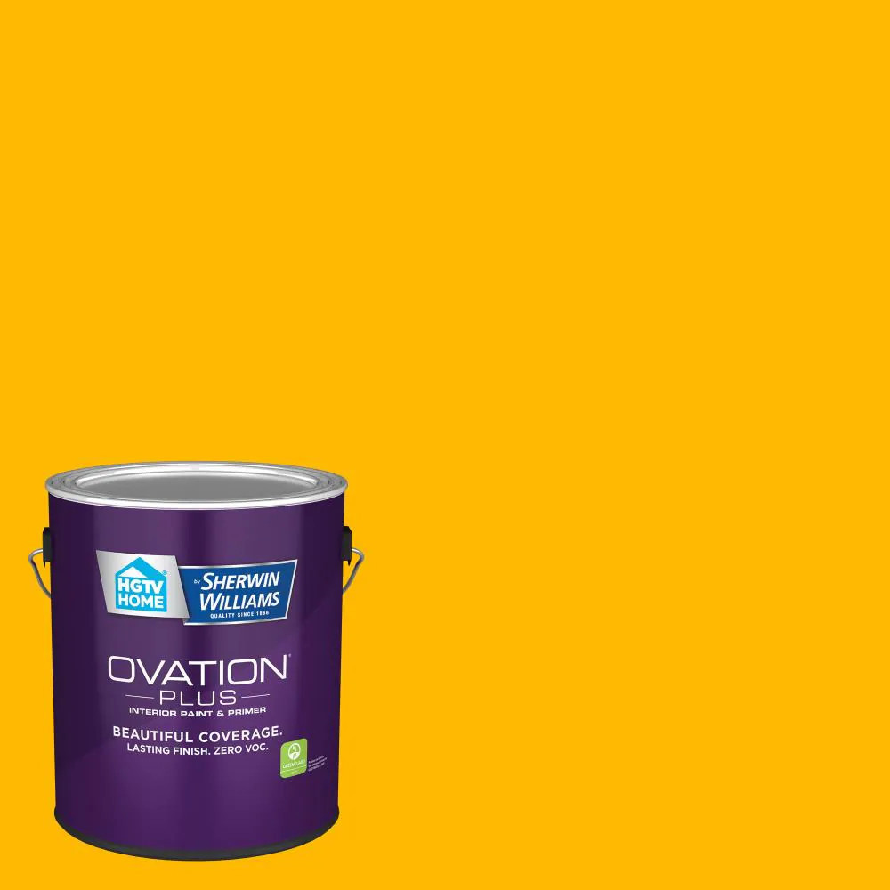 HGTV HOME by Sherwin-Williams Ovation Plus Semi-gloss Sun Spark 3010-2 Interior Paint Paint + Primer ( 1-gallon ) | 3010-2-2557221 | Lowe's