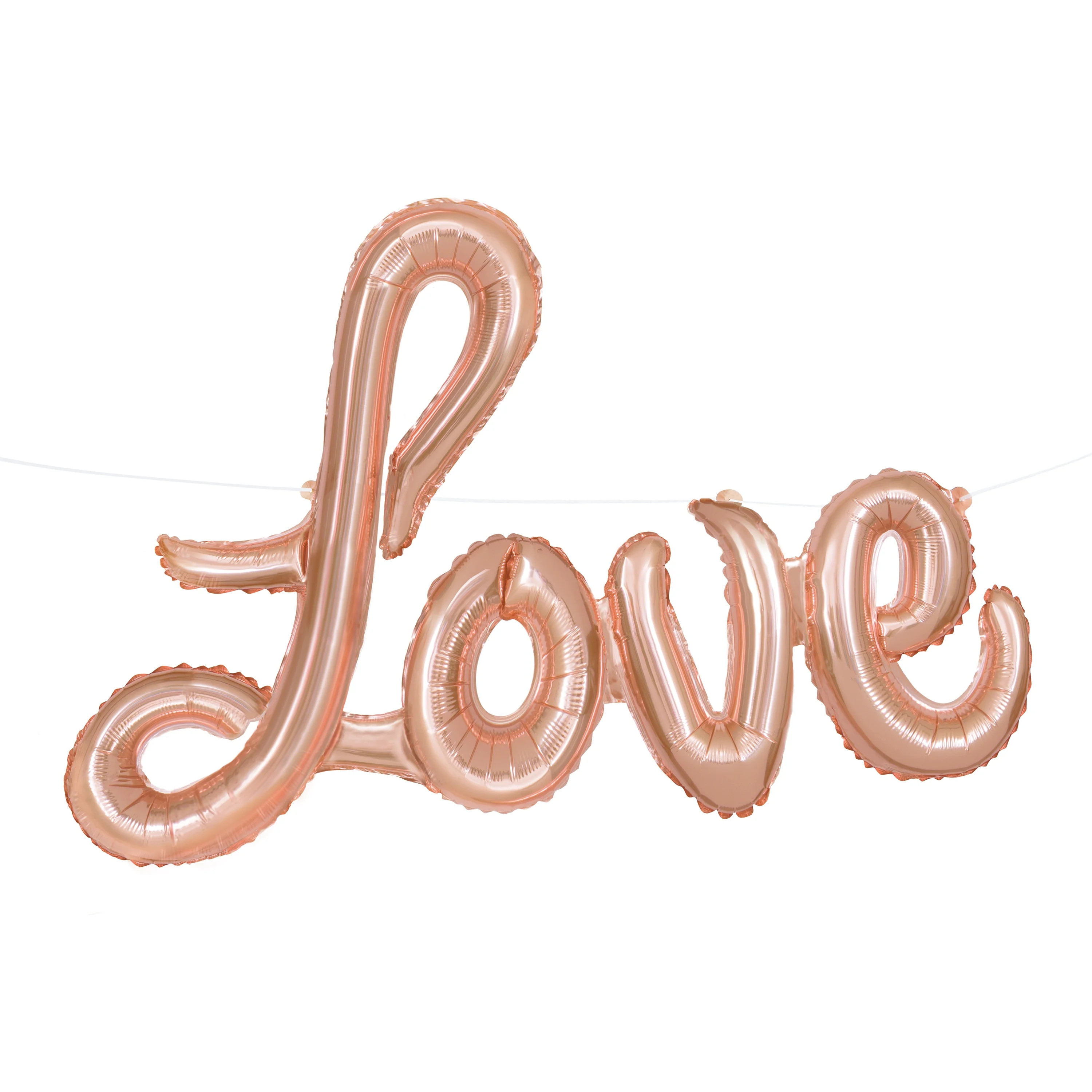 Foil "LOVE" Letter Balloon Banner, Rose Gold | Walmart (US)
