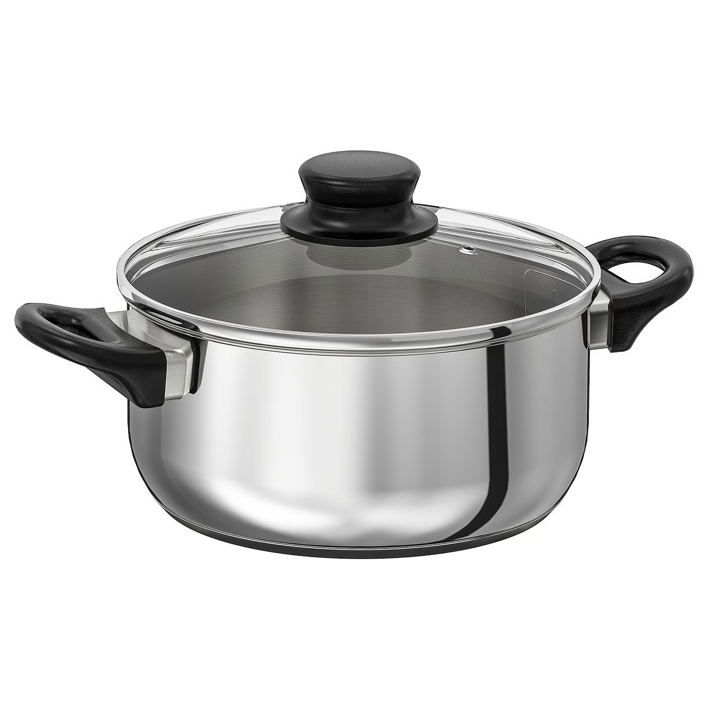 ANNONS Pot with lid, glass/stainless steel, 3.0 qt | IKEA US