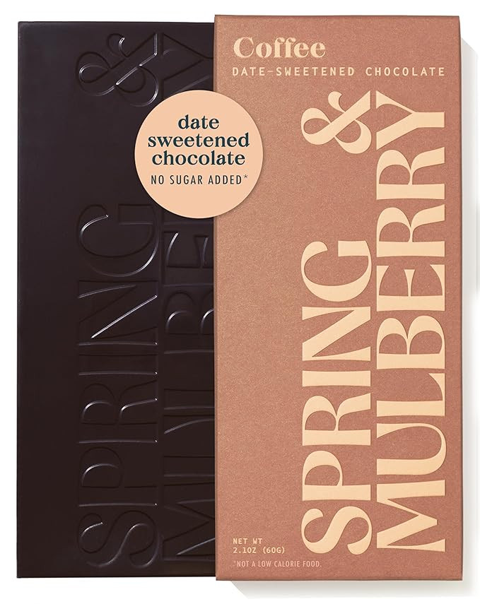 Spring & Mulberry Dark Chocolate Bars - Refined Sugar Free Dark Chocolate Sweetened with Dates, H... | Amazon (US)