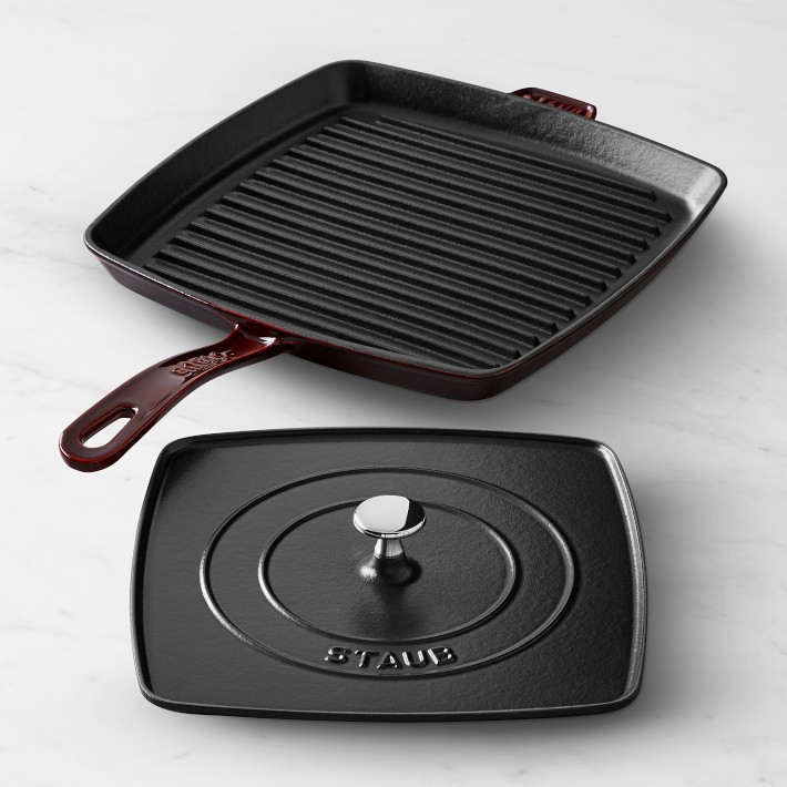 Staub Enameled Cast Iron Grill Pan & Press | Williams-Sonoma