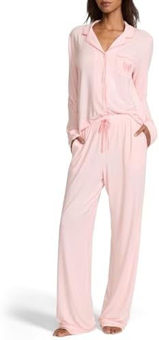Victoria's Secret Modal Pajama Set, Long Sleeve Button Down Shirt and Pajama Pants, Sleepwear for... | Amazon (US)