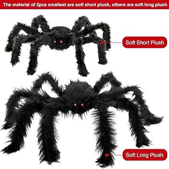 Colovis Halloween Spider Decorations, 8PCS Giant Spider Outdoor Halloween Decorations, Realistic ... | Amazon (US)