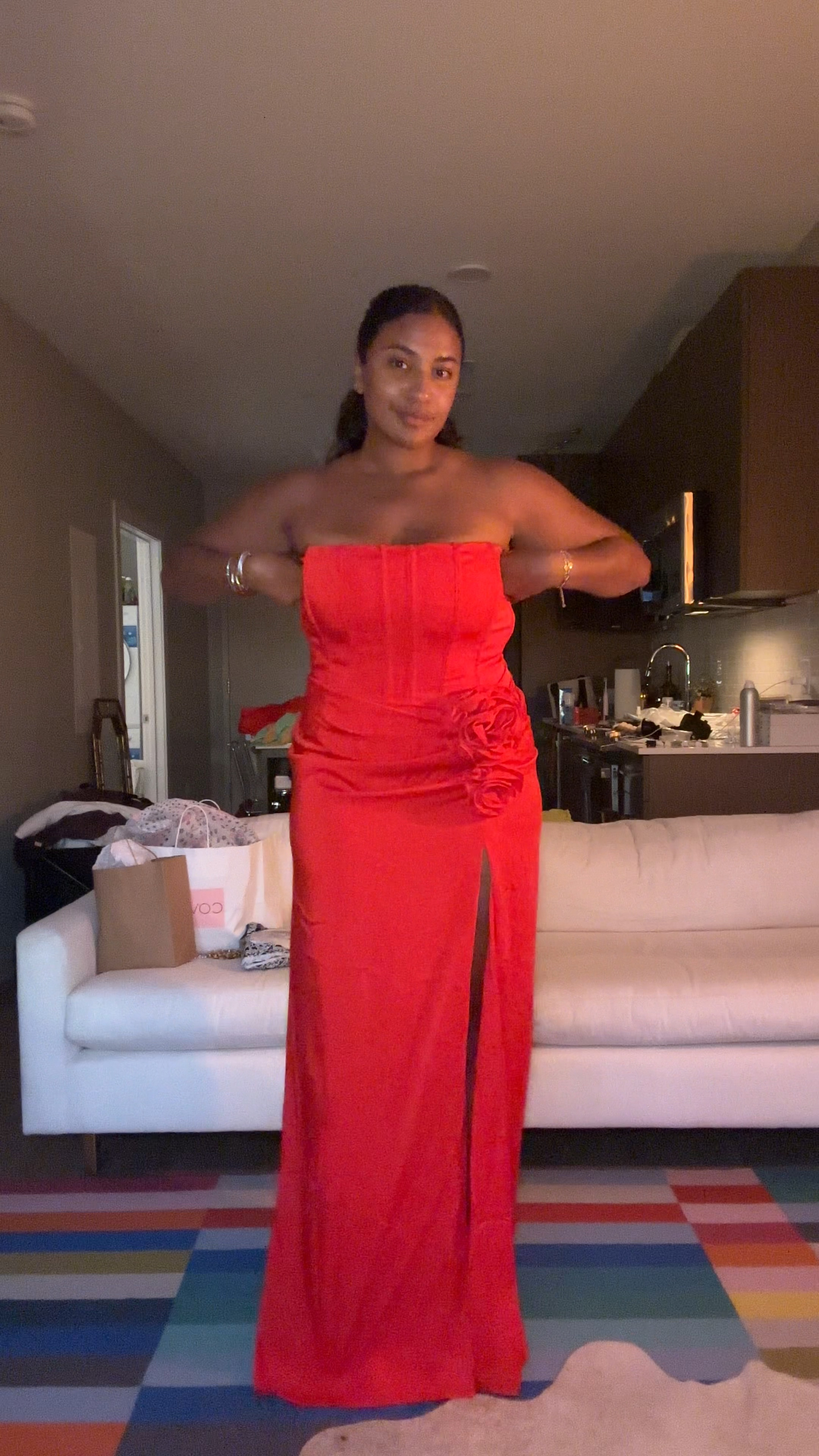 gorgeous red wedding guest dress, size UP it runs small 

#LTKWedding #LTKVideo