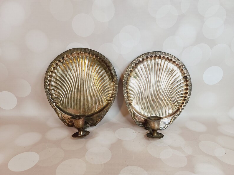 Vintage Candle Sconce, Brass, Set of 2 | Etsy (US)