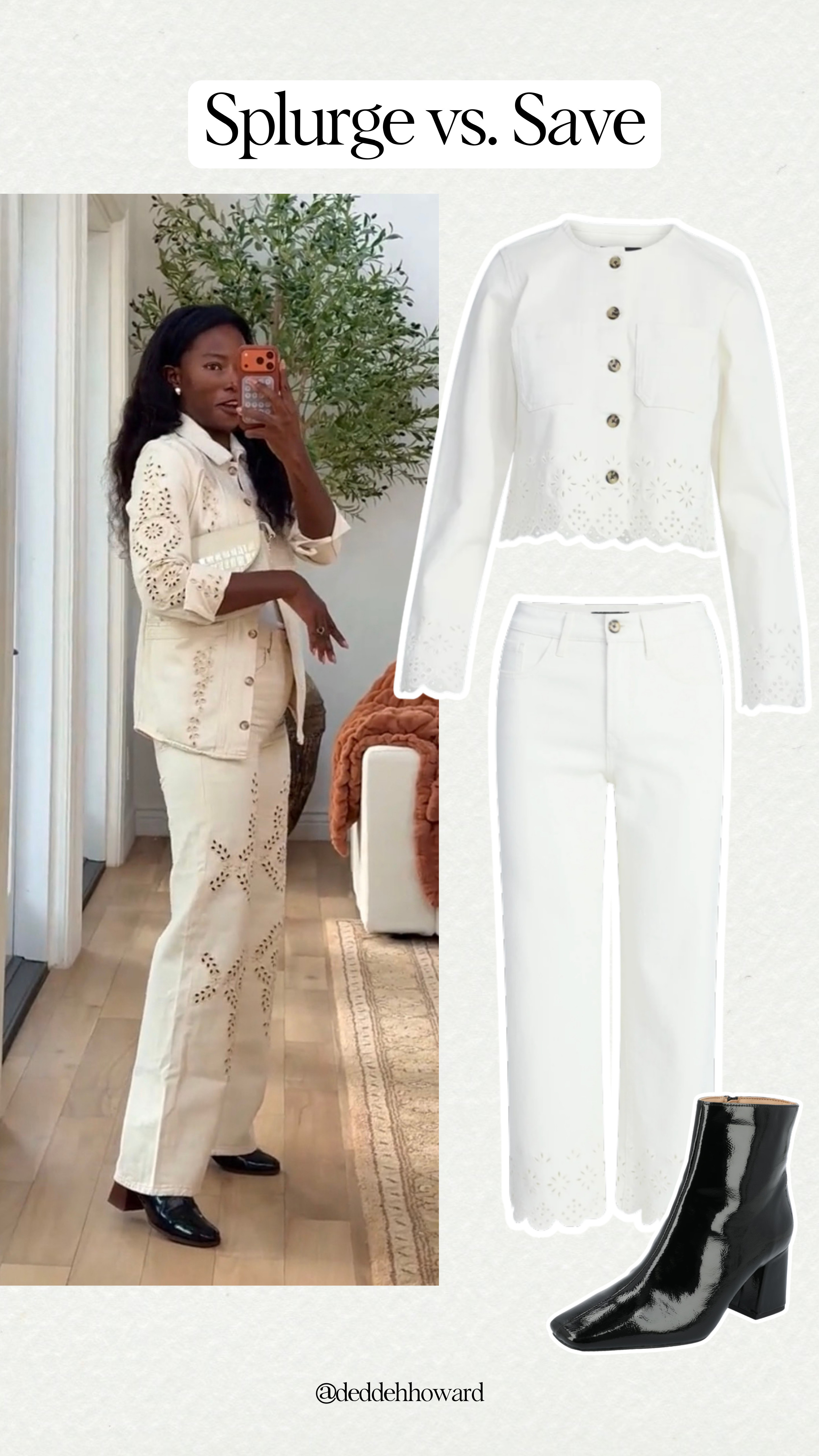 Wanting the iconic Sezane Eyelet Denim set, but not liking the price tag? I found an amazing look for less at Walmart!! The eyelet detail is more subtle and the jacket is more cropped. A great option to hop on the eyelet trend this spring!

Look for Less, Walmart Finds, Spring Fashion Trends, Matching Set, Elevated looks for less, affordable fashion 

 #LTKootd #LTKSeasonal #LTKWorkwear