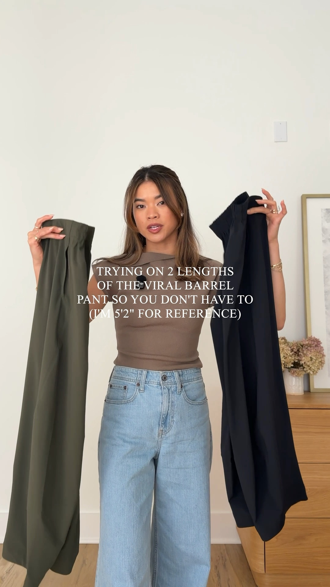 I had to compare the viral @Ruti barrel pants in both the petite and regular lengths. Being 5’2 both work just depending on how you want it to fit!

Sizing info:
-Intro jeans Abercrombie High Rise Linen-Blend Wide Leg Jeans (Size 24 short)
-Intro top Oak & Fort Asymmetrical off the shoulder cap sleeve sweater (Size XS in Desert Taupe)
-Ruti The Petite On The Loose Work Pants (Size 0 petite in Black) 
-Ruti The On The Loose Work Pants (Size 0 regular in Verdant)


black pants, petite pants, black petite pants, fall pants, summer pants, barrel pants, summer outfit, fall outfit, vacation outfit, travel outfit, best petite pants, petite barrel pants, comfy pants, viral barrel pants

#LTKootd #LTKSeasonal #LTKPetite