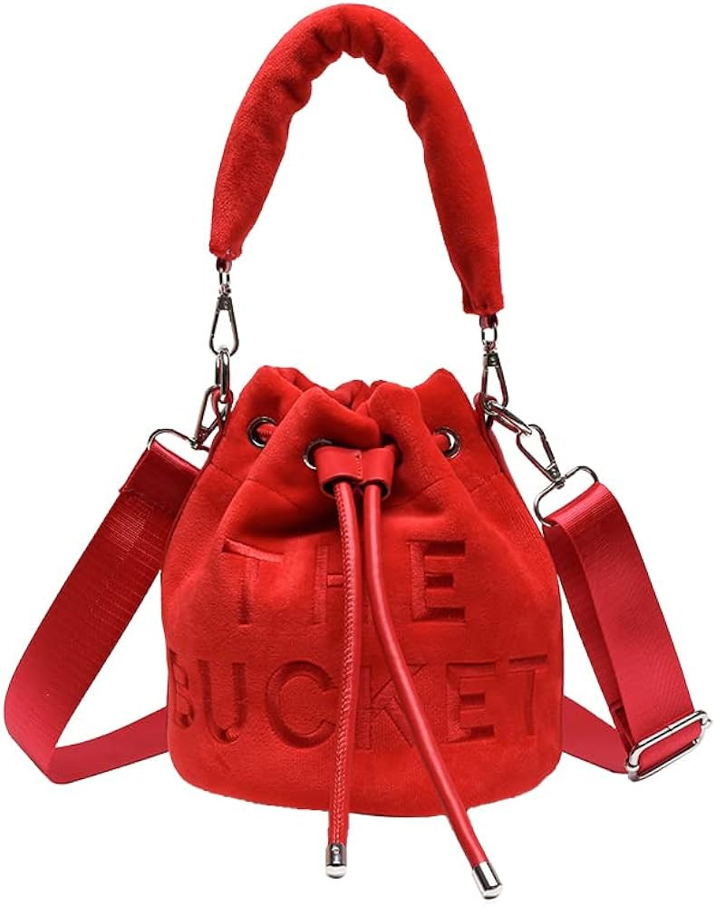 JQAliMOVV Bucket Bags for Women, Mini Bucket Bag Purses Soft Plush Crossbody Bucket Bags Drawstri... | Amazon (US)