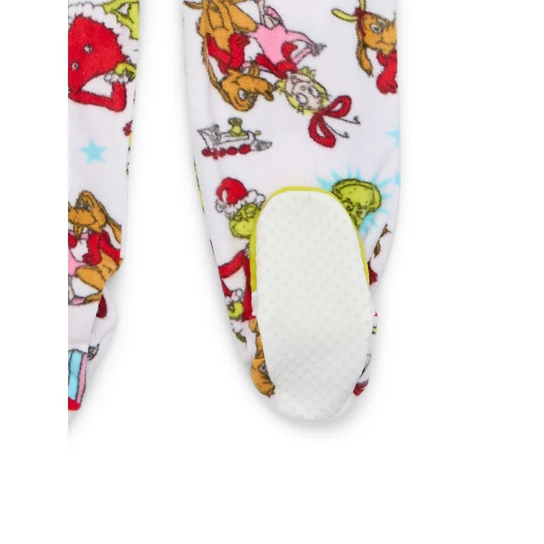Character Toddler Christmas Fleece One-Piece Sleeper, Sizes 12M-5T | Walmart (US)