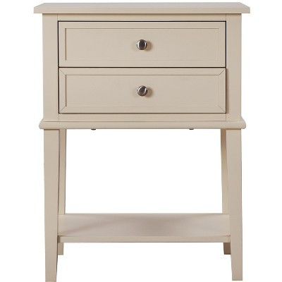 Passion Furniture Newton 2-Drawer Beige Nightstand (28 in. H x 22 in. W x 16 in. D) | Target