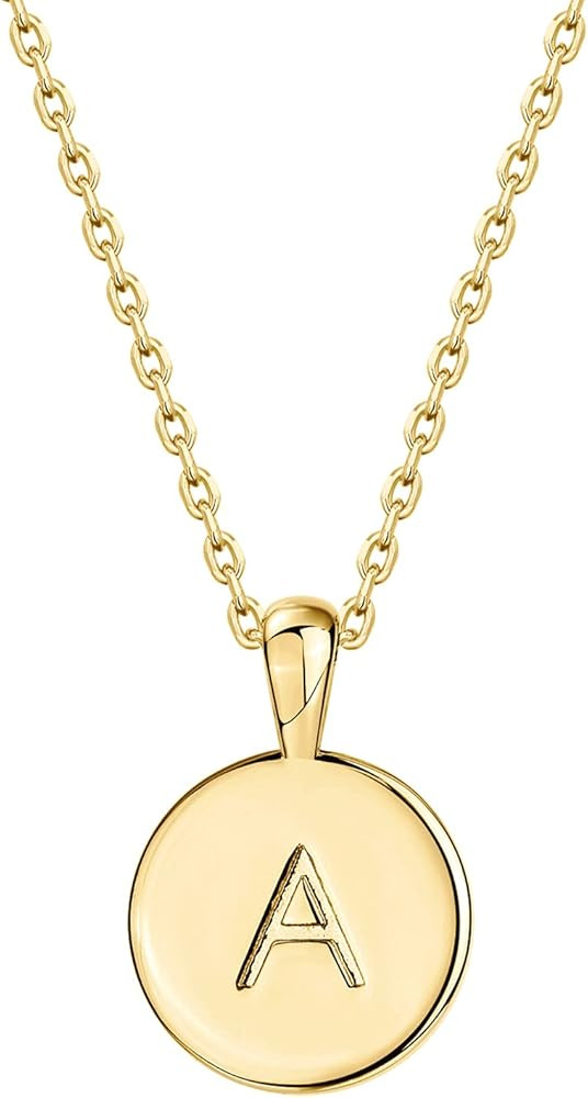 14K Rose Gold Plated Letter Necklace for Women | Gold Initial Necklace for Girls | Amazon (US)