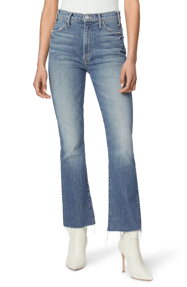 MOTHER The Hustler High Waist Fray Ankle Flare Jeans | Nordstrom | Nordstrom