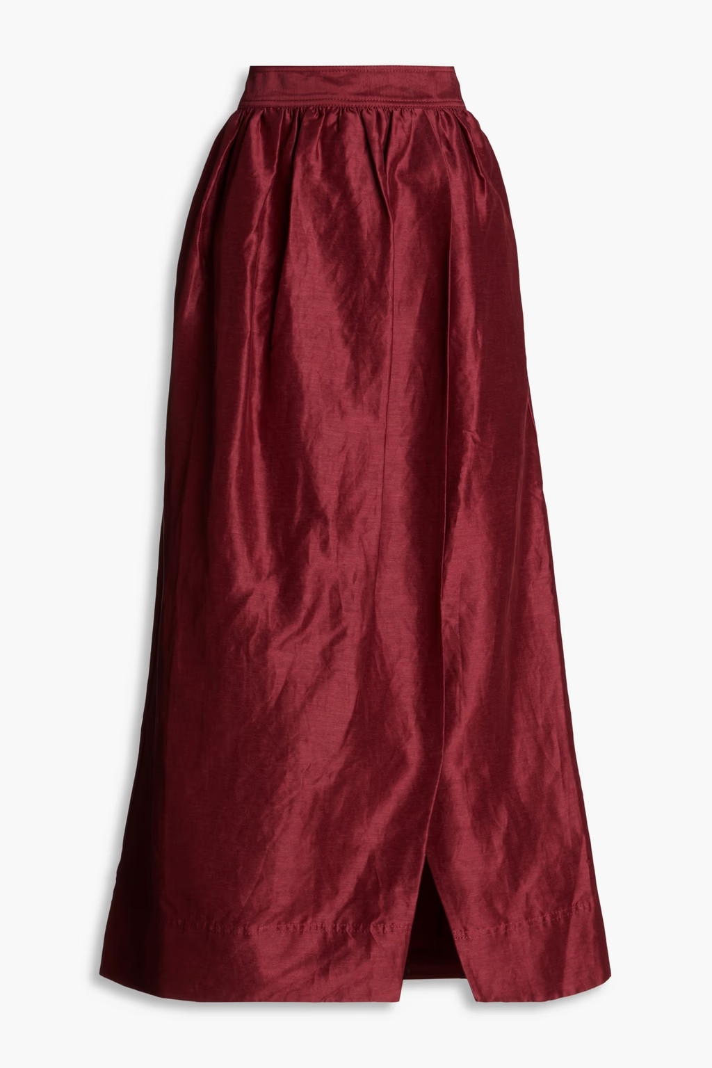 Mirabelle wrap-effect linen-blend maxi skirt | The Outnet (US and CA)