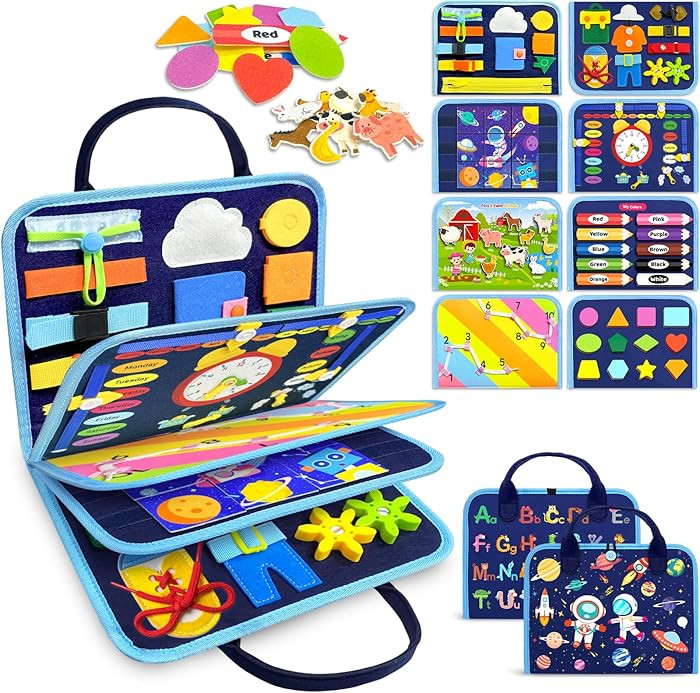 Busy Board Montessori Toys for Toddler Boy Girl Gifts Busy Book | Amazon (US)