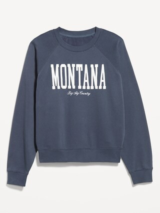 SoComfy Oversized Graphic Raglan Sweatshirt | Old Navy (US)