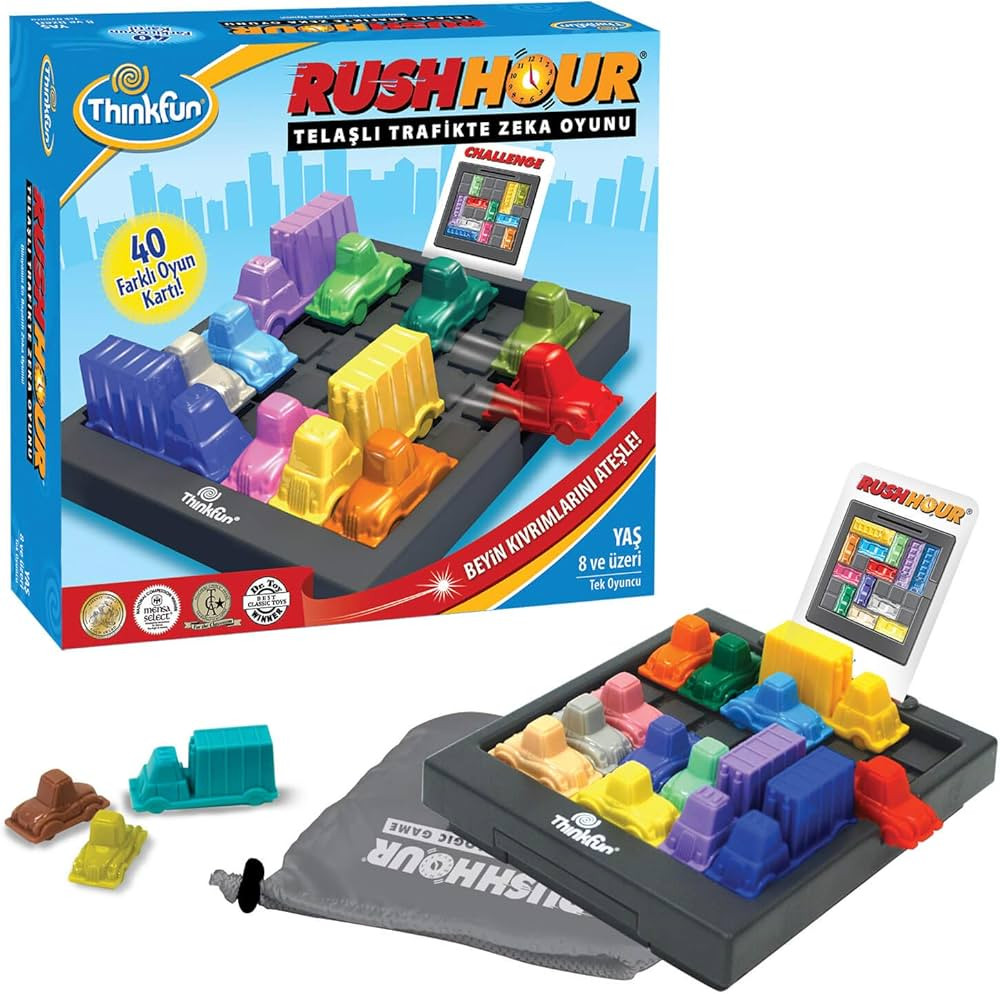 ThinkFun Rush Hour Traffic Jam Brain Game and STEM Toy for Boys and Girls Age 8 and Up – Tons o... | Amazon (US)