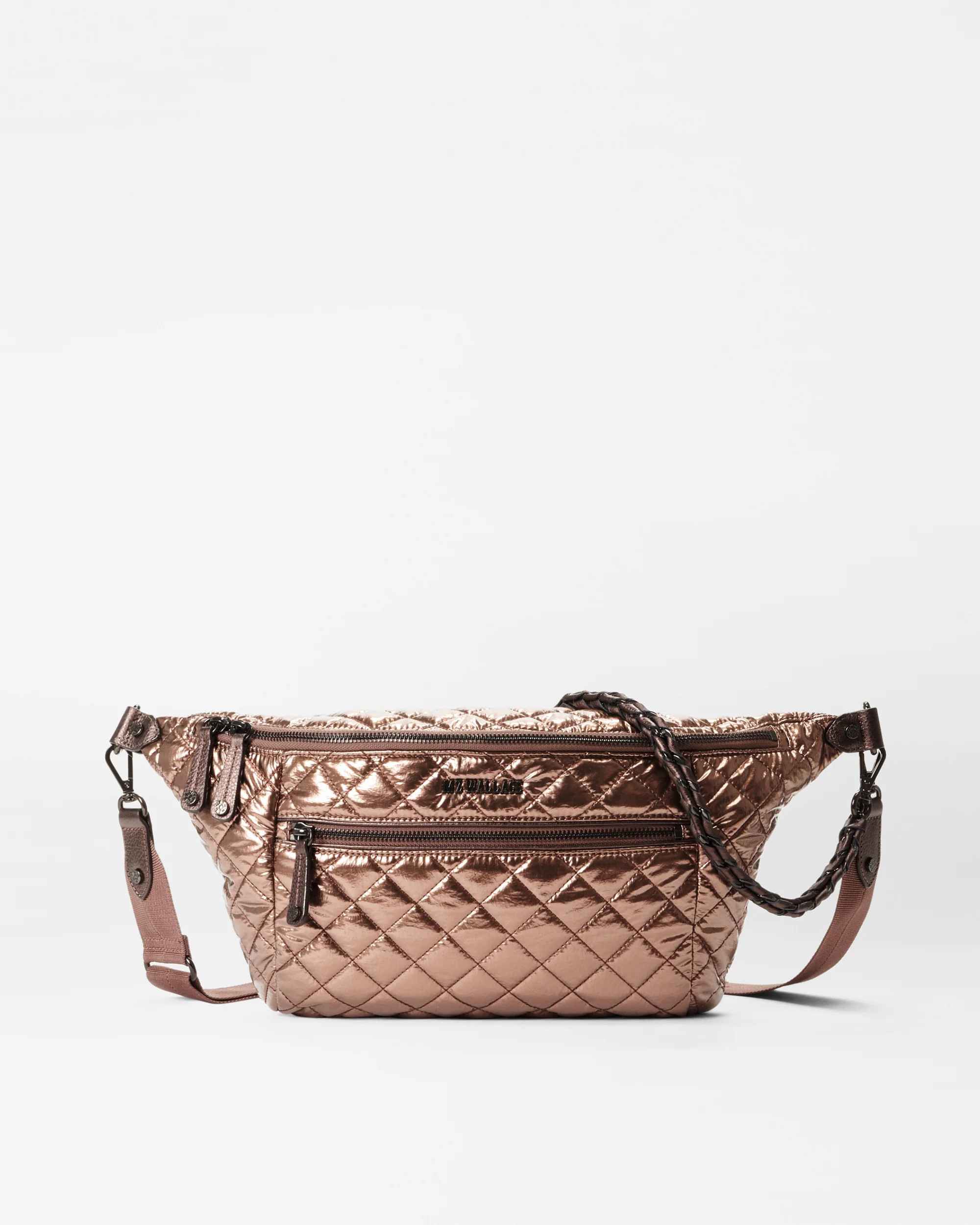 Copper Metallic Lacquer Crosby Crossbody Sling Bag | MZ Wallace