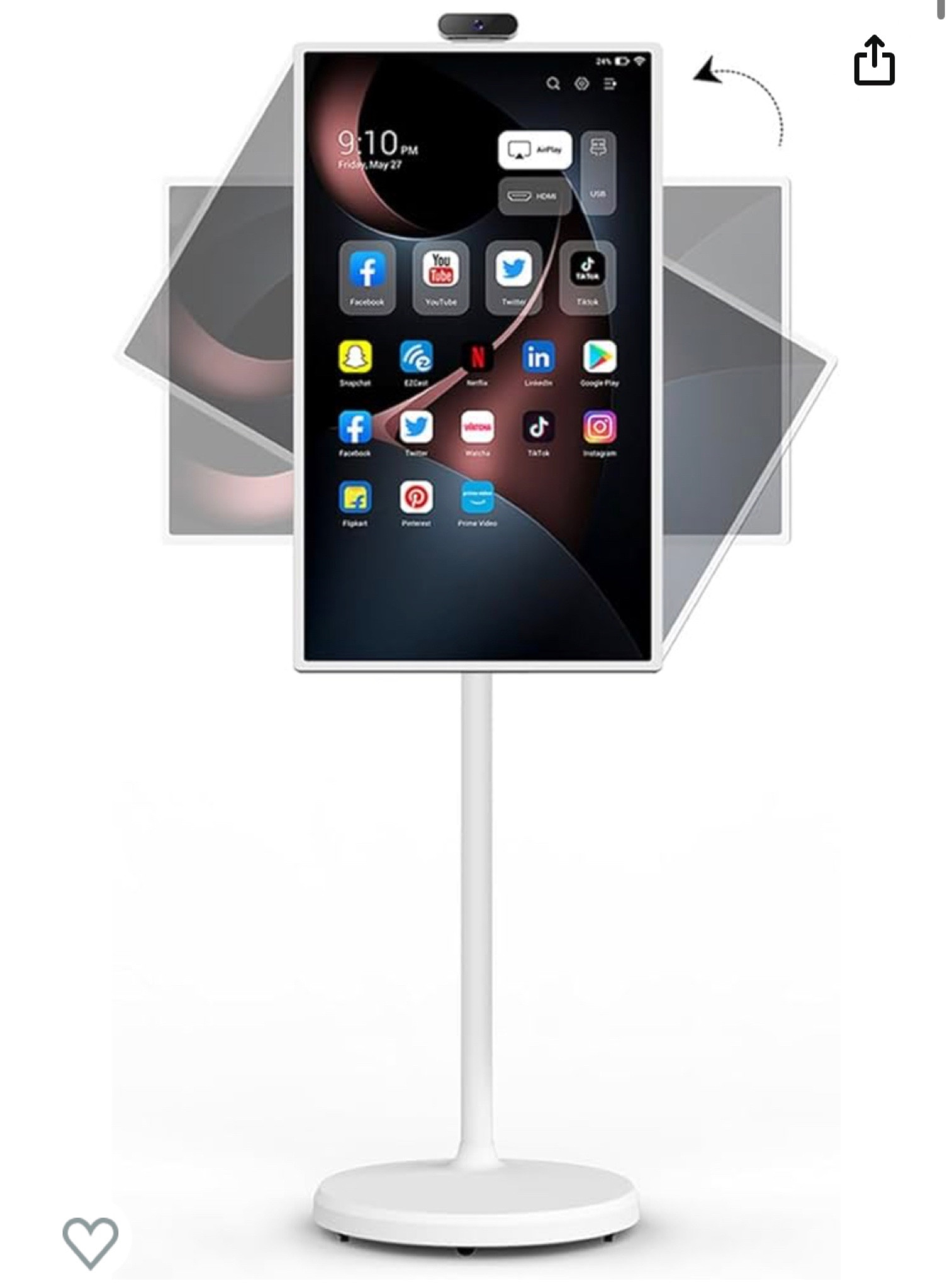 ApoloSign 32" Standbyme 1080p Portable Monitor with LG Incell Touch Screen, Android OS(Support Google Store), Built-in Battery(4-6H), Full Swivel Rotation, Remote Control

#LTKGiftGuide #LTKsalealert #LTKCyberWeek