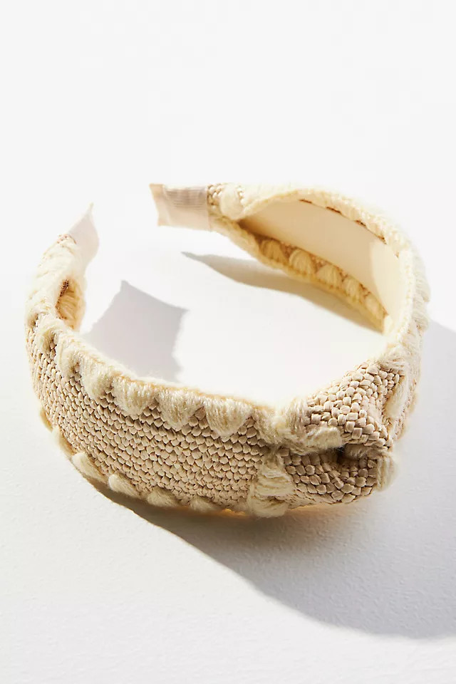 Raffia Crochet Trim Headband | Anthropologie (US)