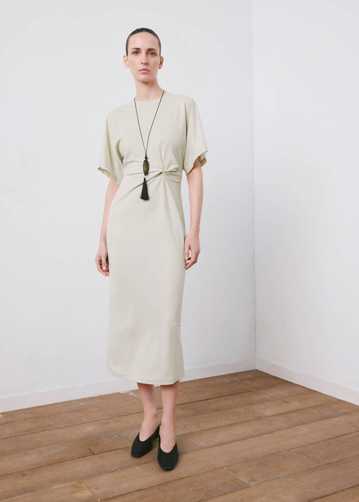 Side gathered details dress ecru - Woman - 0 - MANGO | Mango (US/MX/AU)