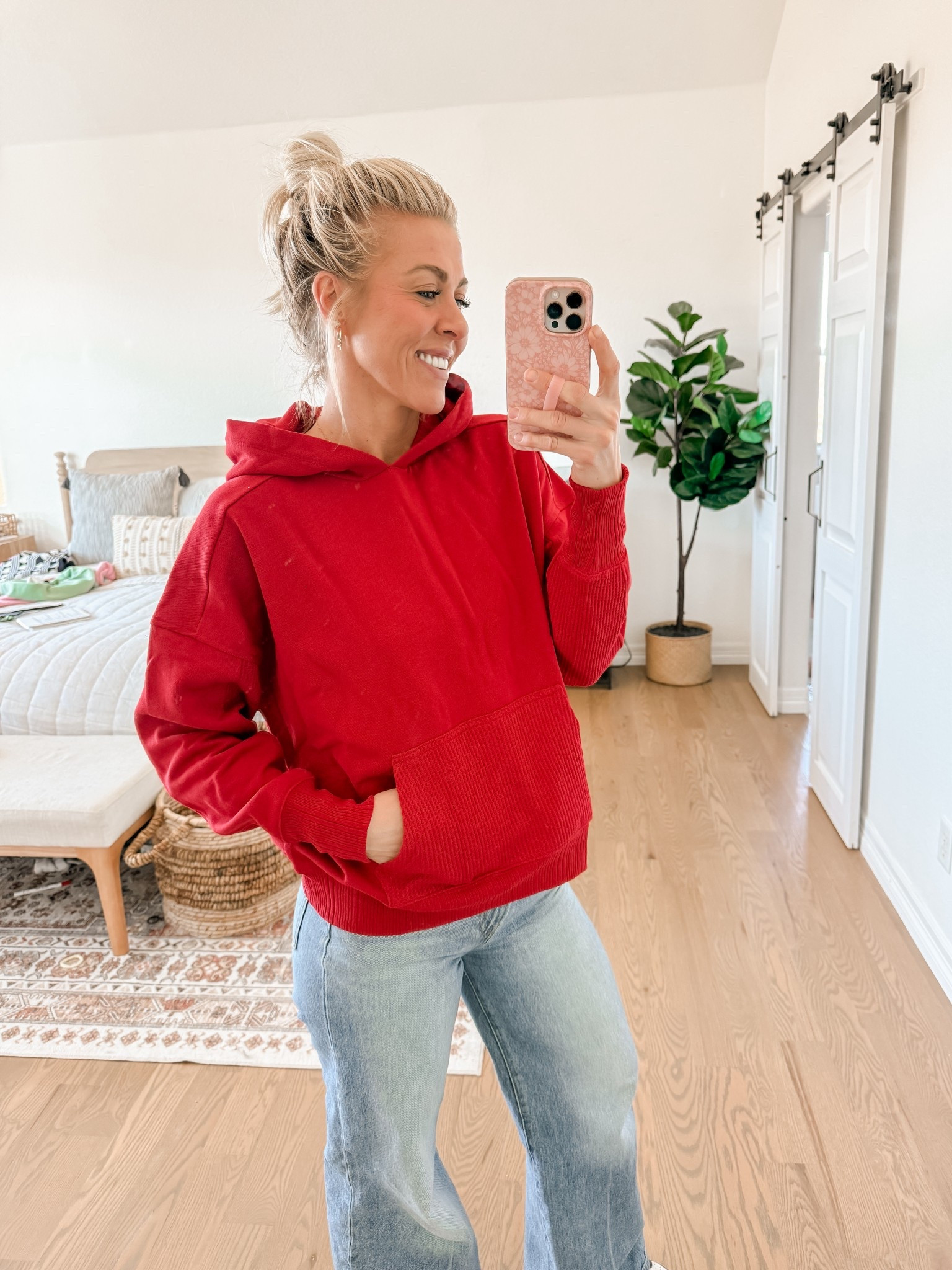 Red hoodie on clearance for $10!! 

#LTKdayinmylife #LTKgrwm #LTKootd