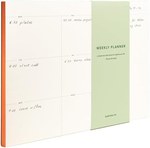 Weekly To-Do List Notepad – Desk Pad for Work and Study, Orange, 11.7x8.3 Inches | Amazon (US)